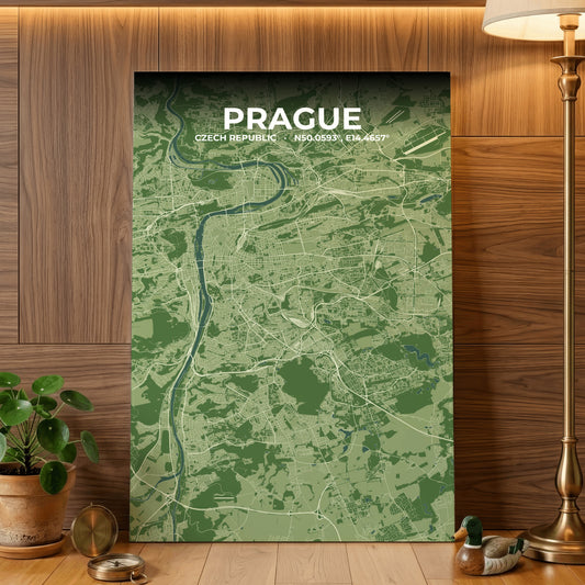Prague Clay Map Poster