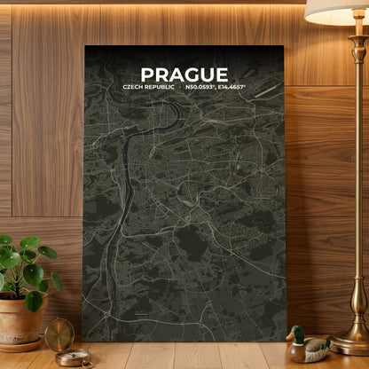 Prague Sable Map Poster