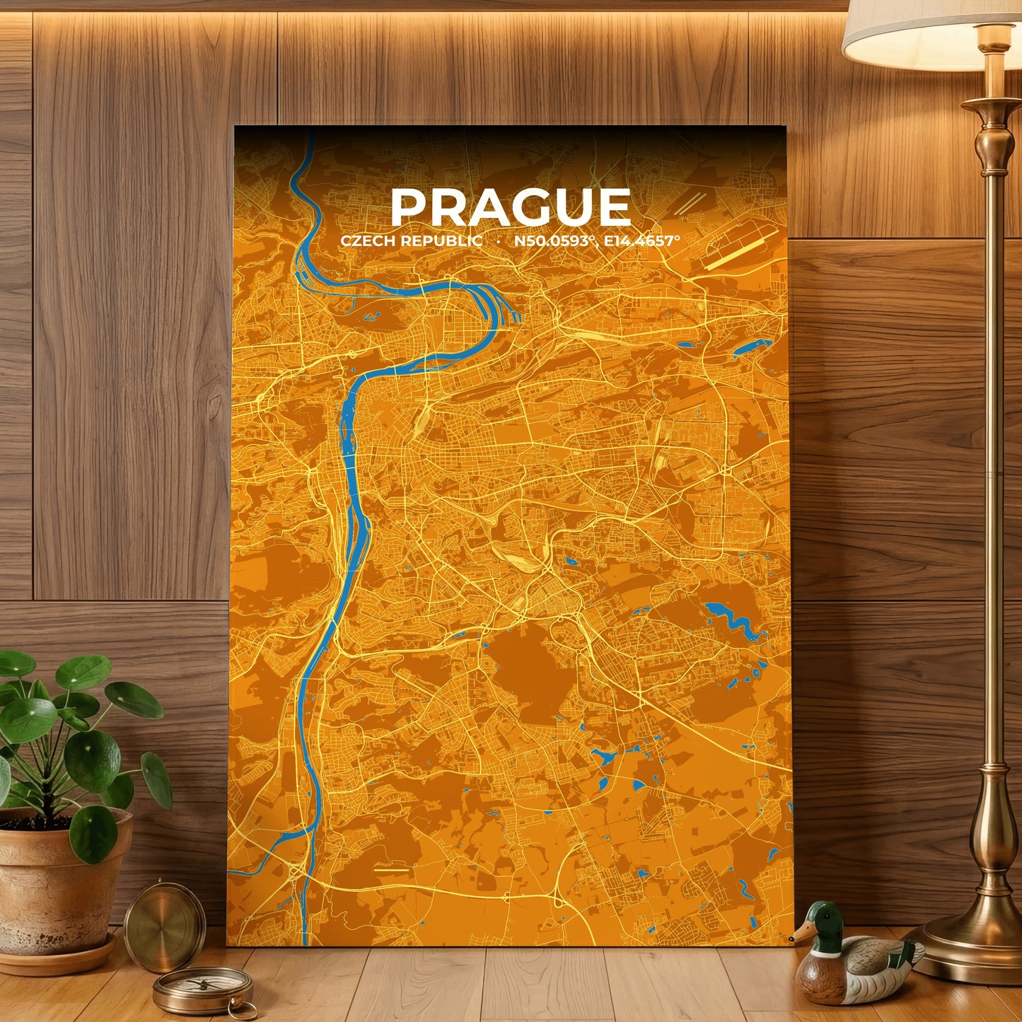 Prague Scorch Map Poster
