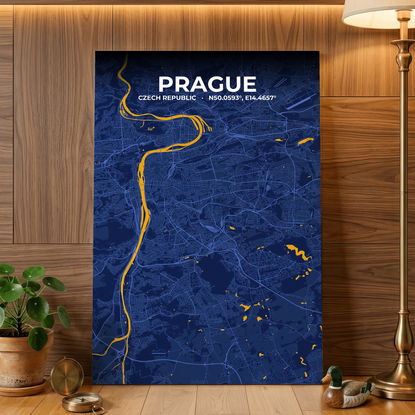 Prague Ink Map Poster