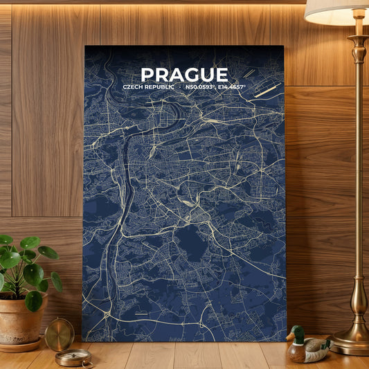 Prague Anchor Map Poster