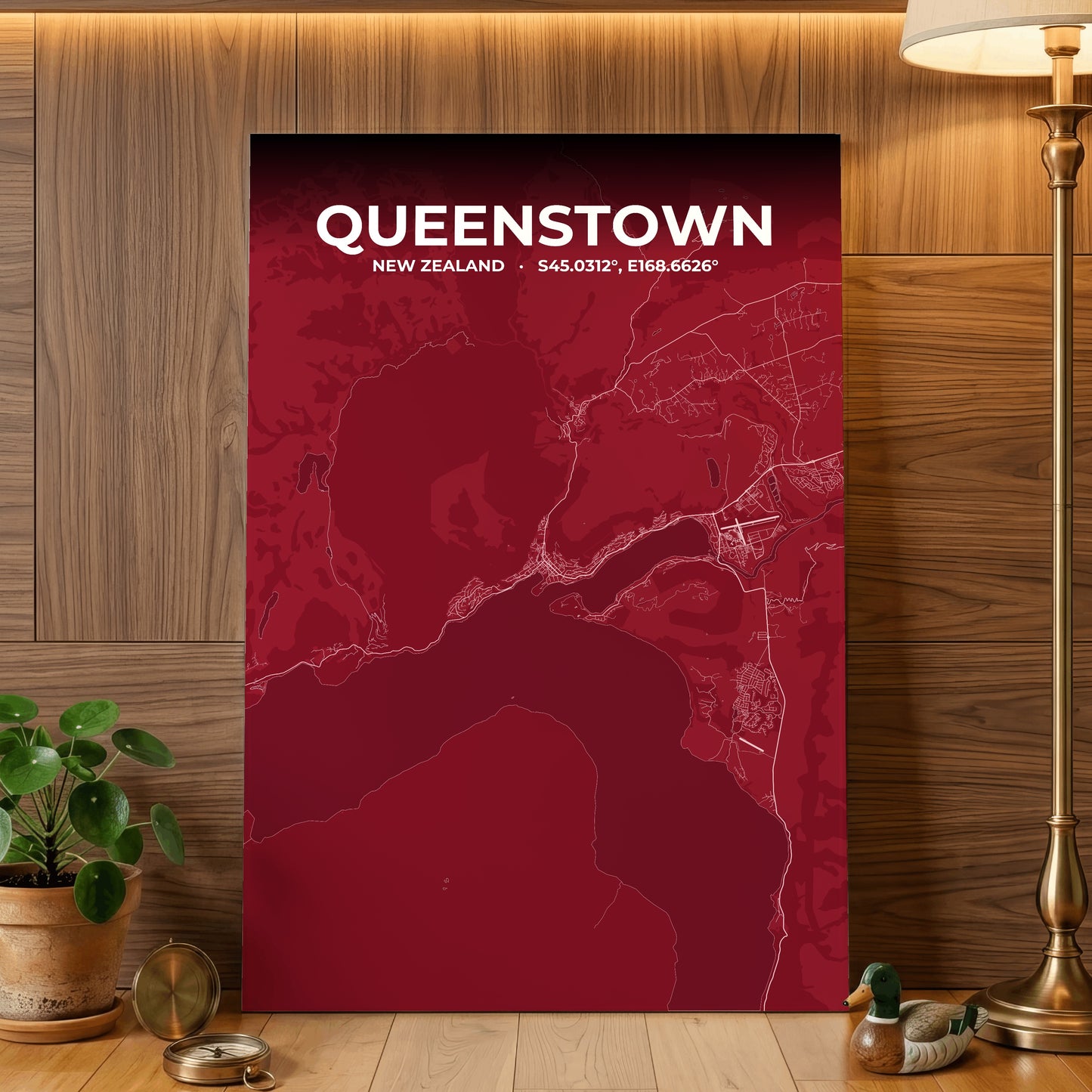 Queenstown Garnet Map Poster