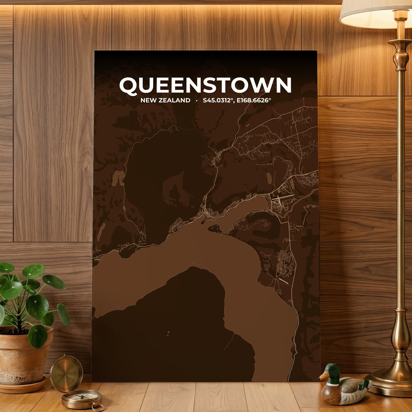 Queenstown Plum Map Poster