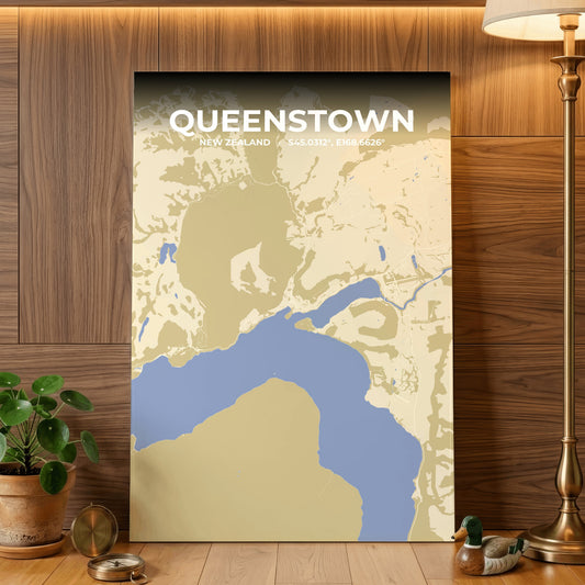 Queenstown Barn Map Poster