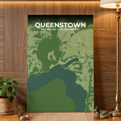 Queenstown Clay Map Poster