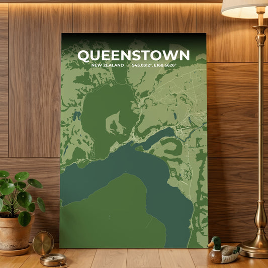 Queenstown Clay Map Poster