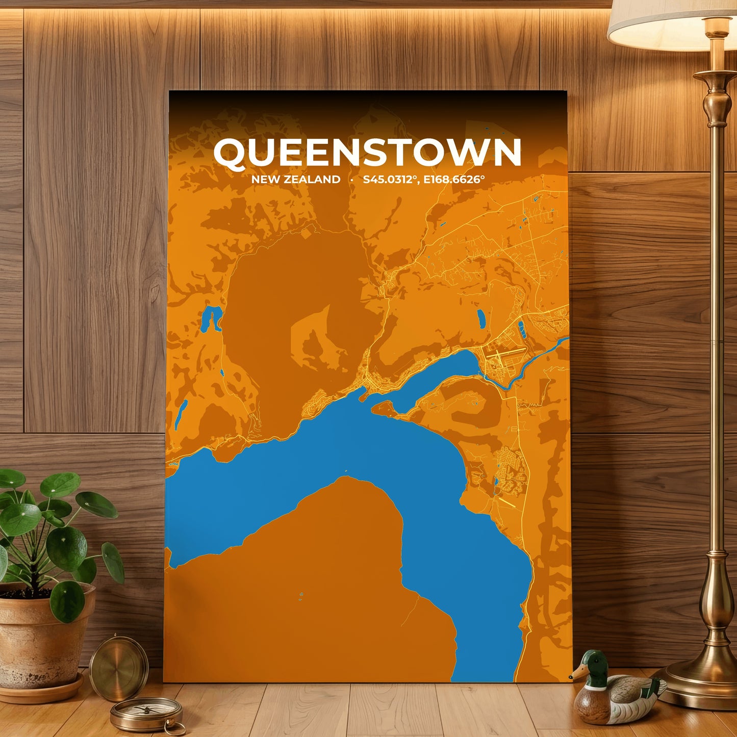 Queenstown Scorch Map Poster