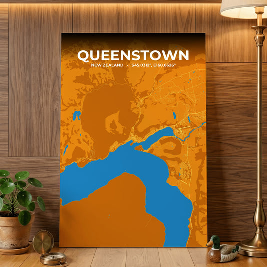 Queenstown Scorch Map Poster