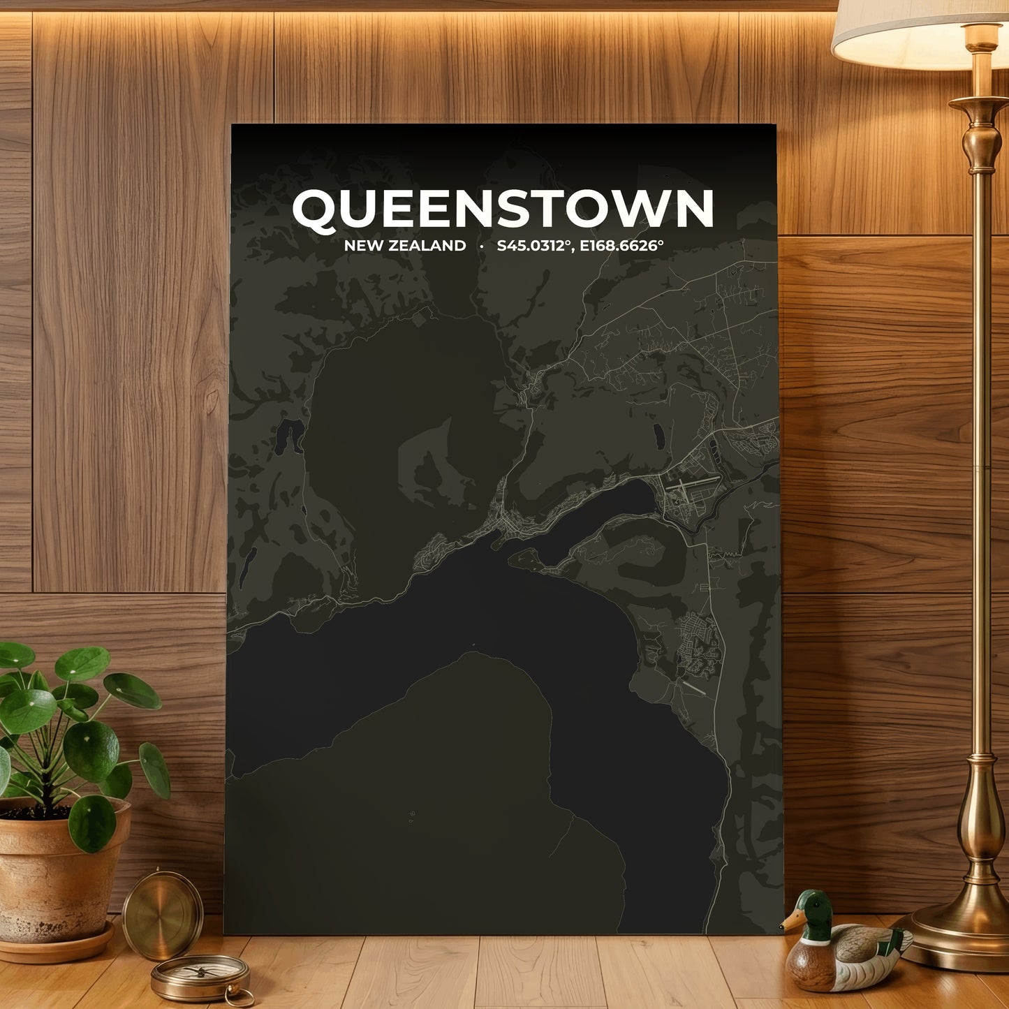 Queenstown Sable Map Poster