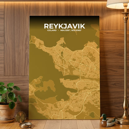 Reykjavik Forge Map Poster