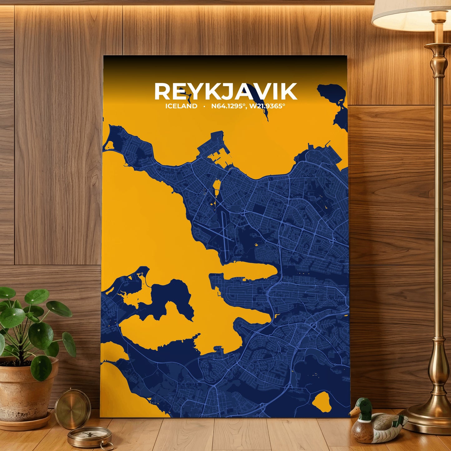 Reykjavik Ink Map Poster