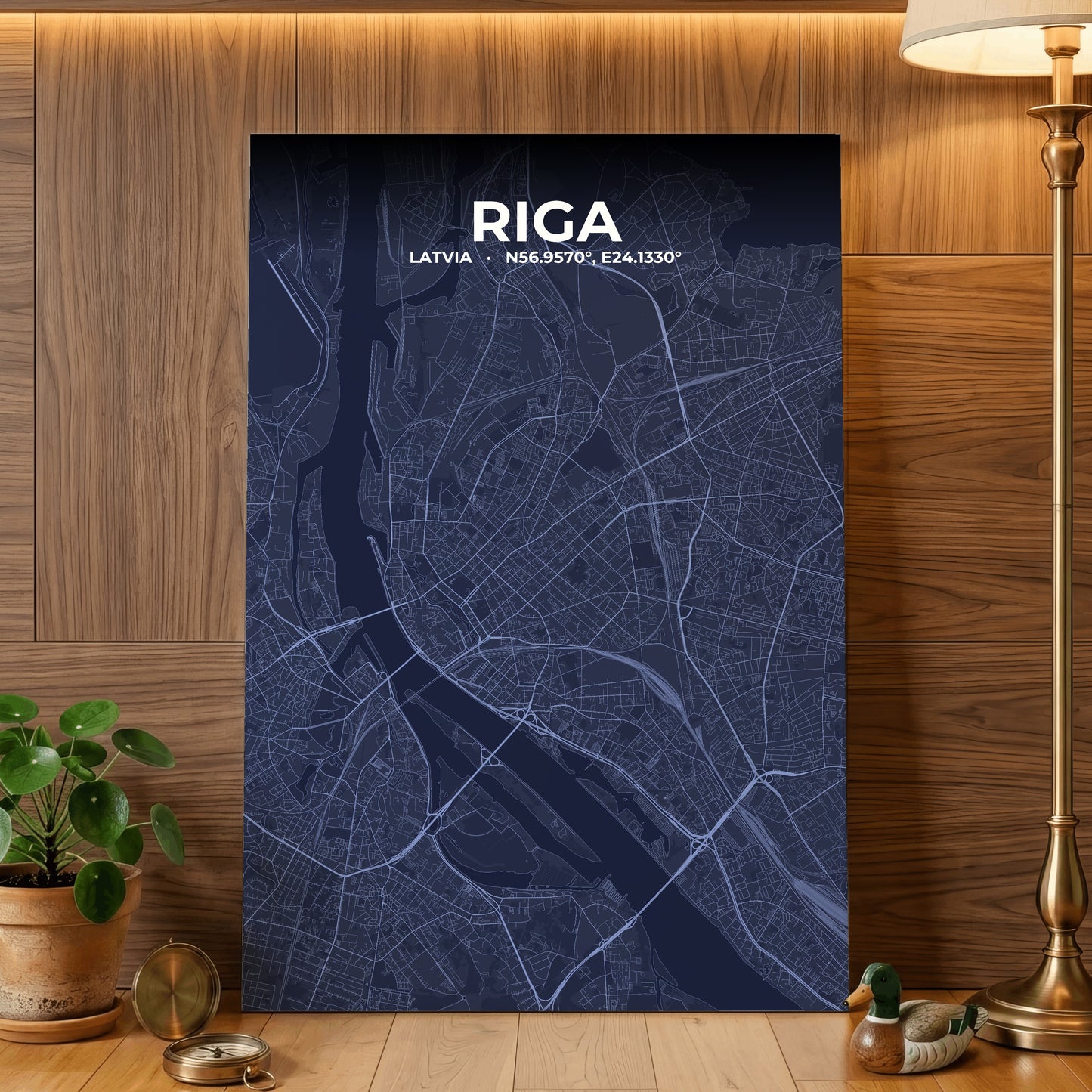 Riga Tide Map Poster