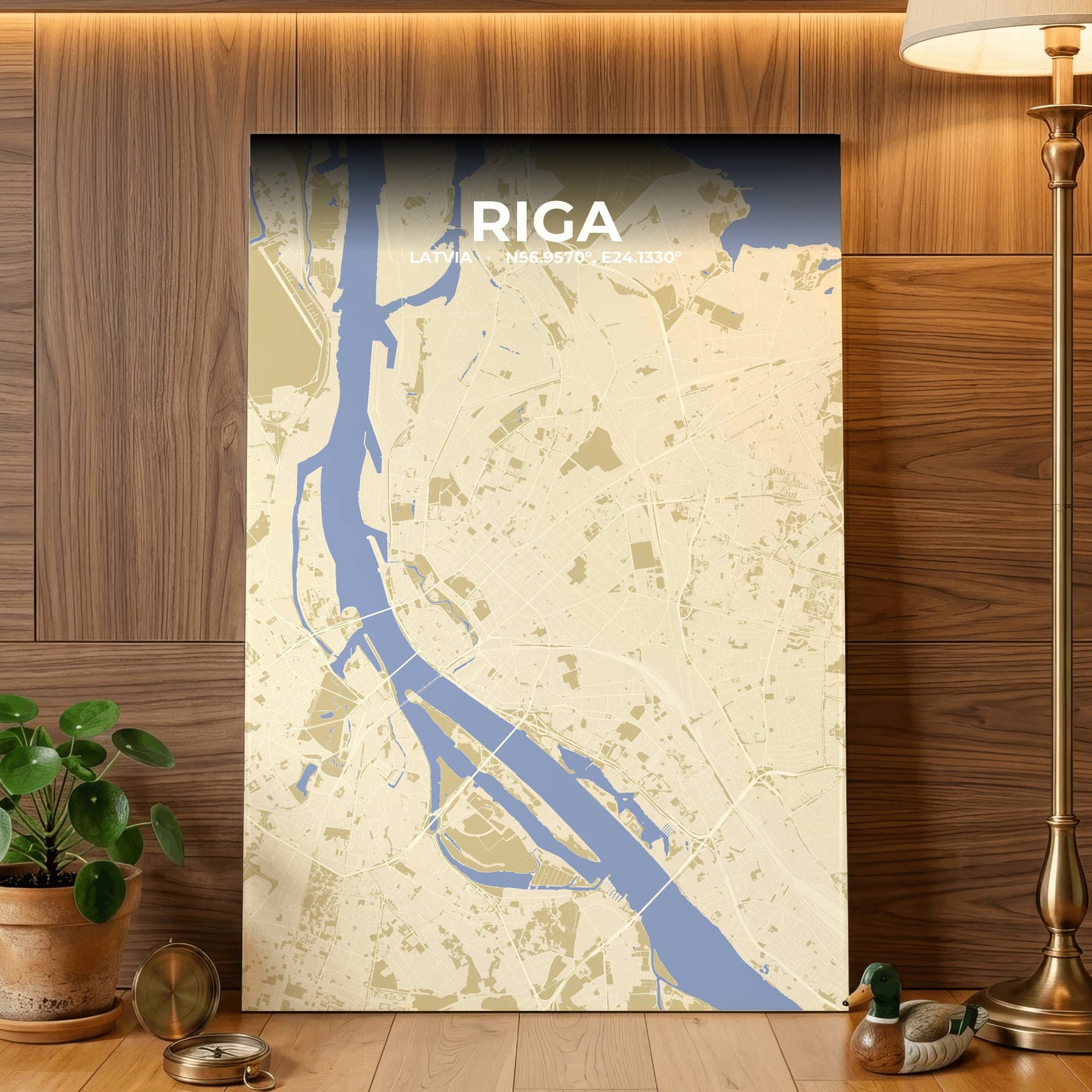 Riga Barn Map Poster