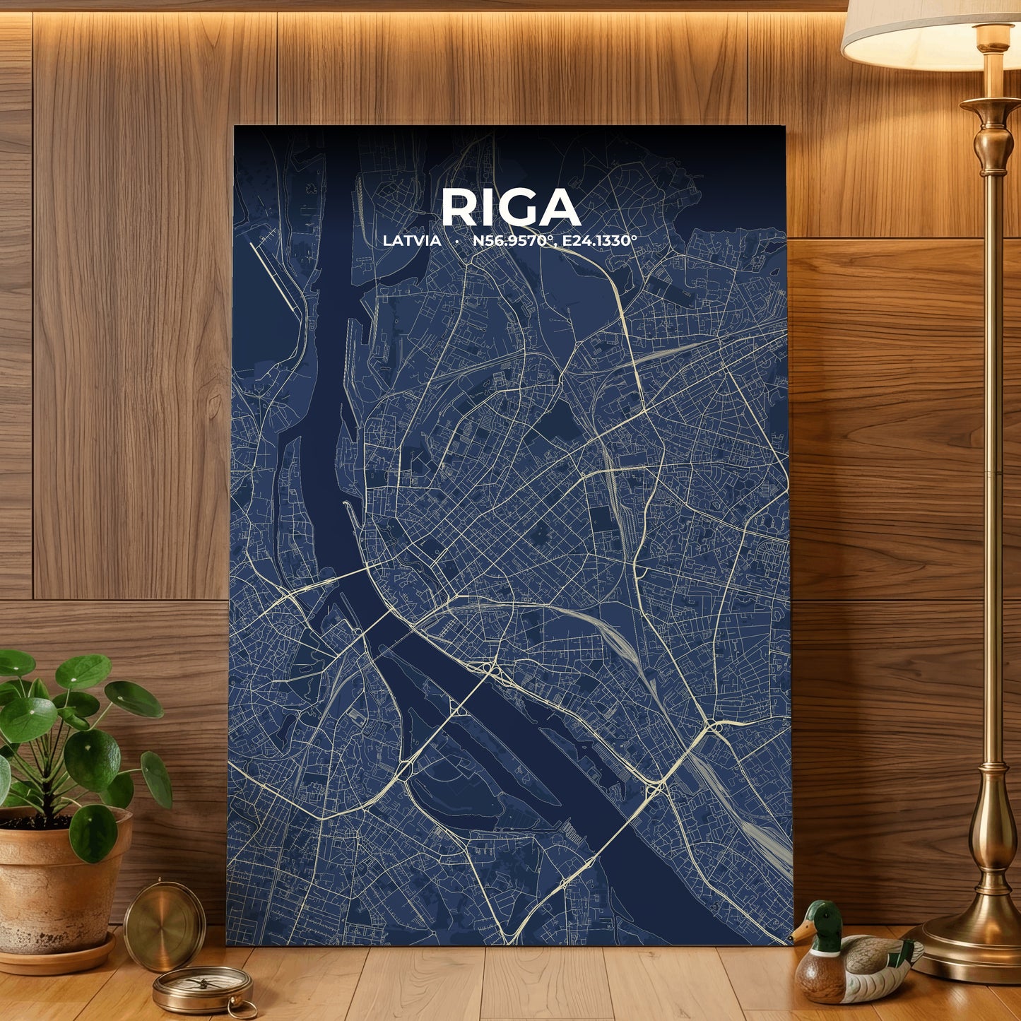 Riga Anchor Map Poster