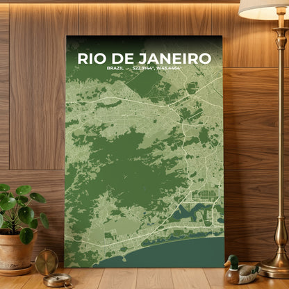 Rio de Janeiro Clay Map Poster