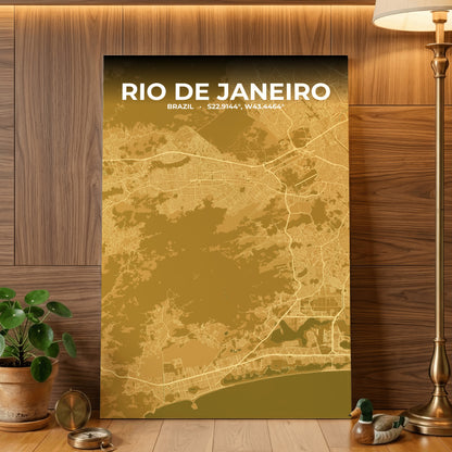 Rio de Janeiro Forge Map Poster