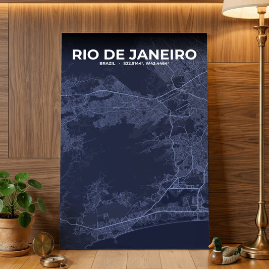 Rio de Janeiro Tide Map Poster