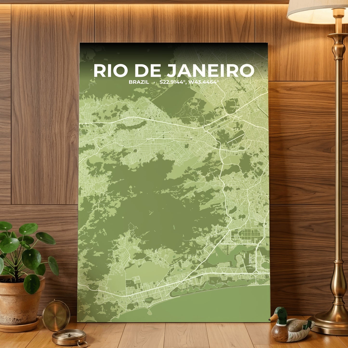 Rio de Janeiro Grove Map Poster