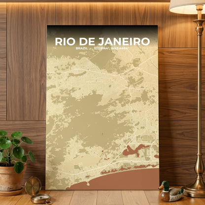 Rio de Janeiro Ember Map Poster