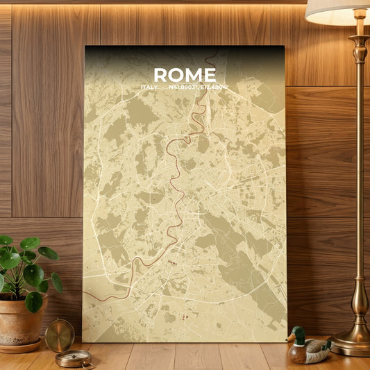 Rome Ember Map Poster