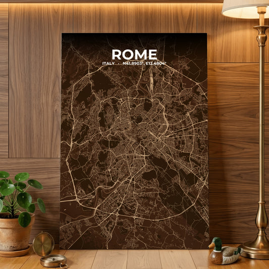 Rome Plum Map Poster