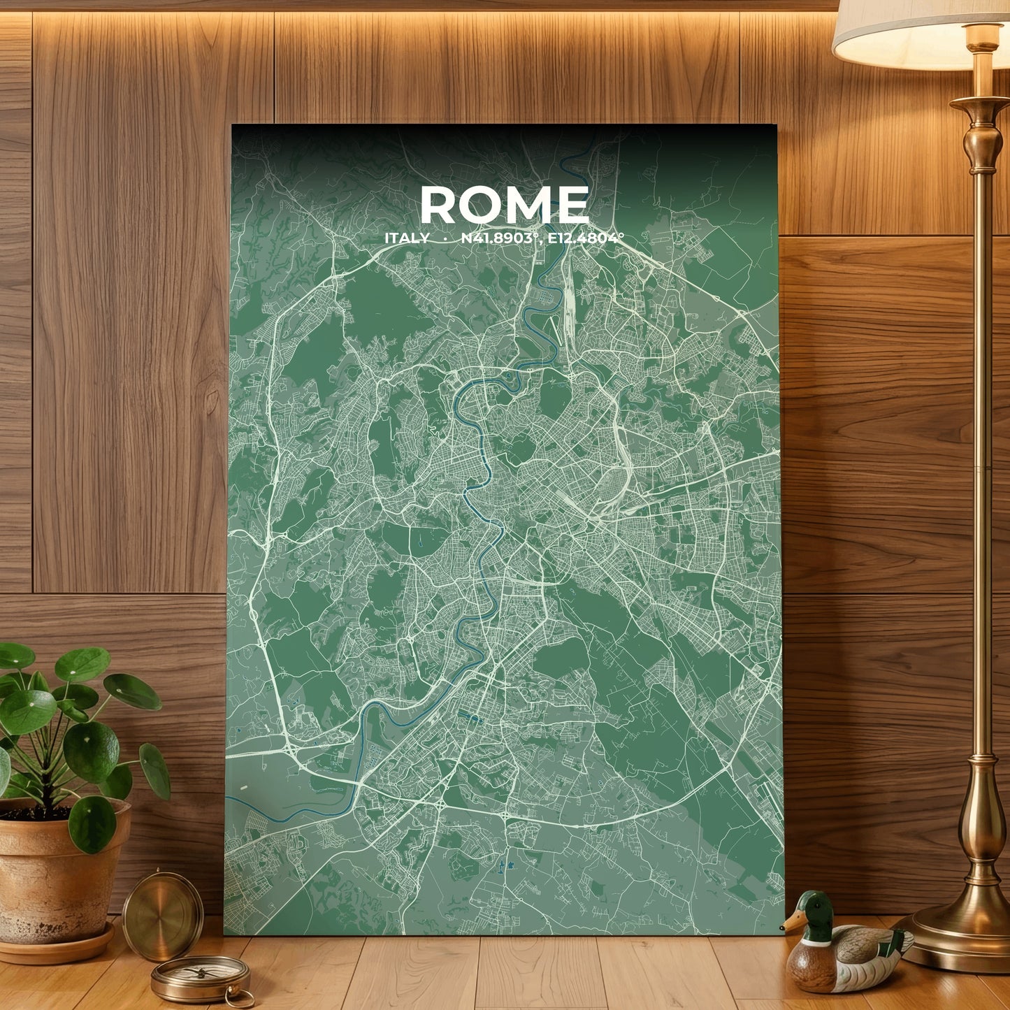 Rome Mist Map Poster