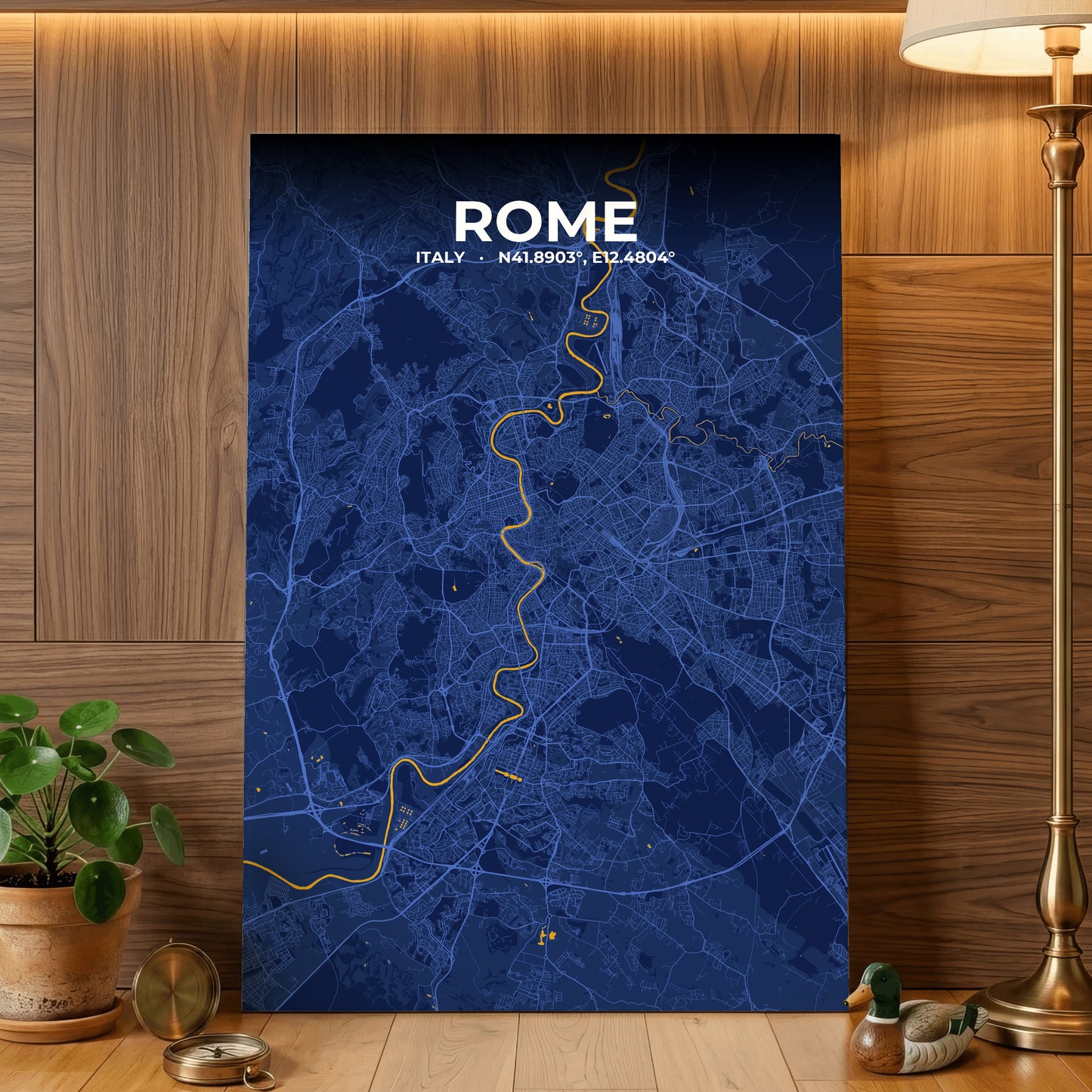 Rome Ink Map Poster