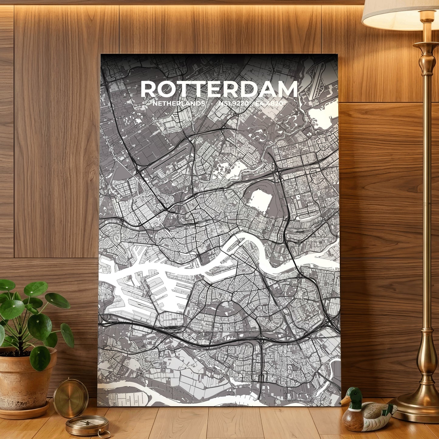 Rotterdam Ash Map Poster