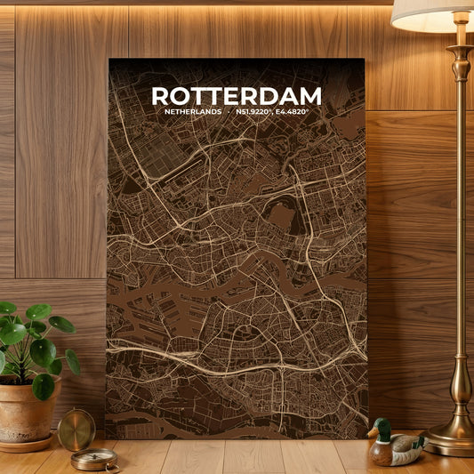 Rotterdam Plum Map Poster