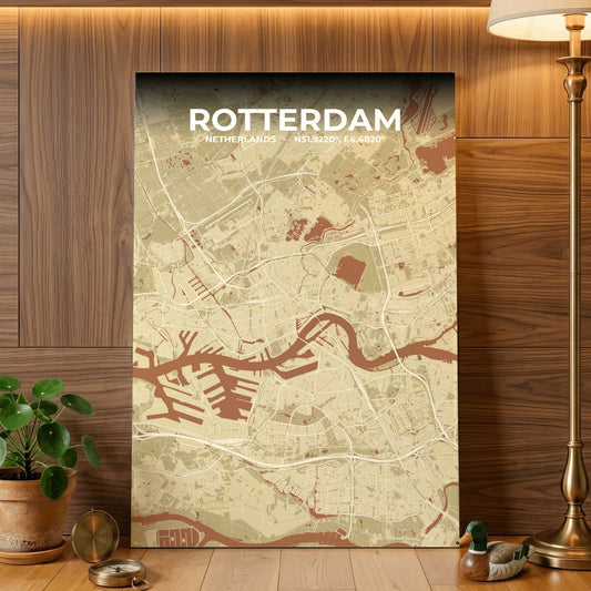 Rotterdam Ember Map Poster