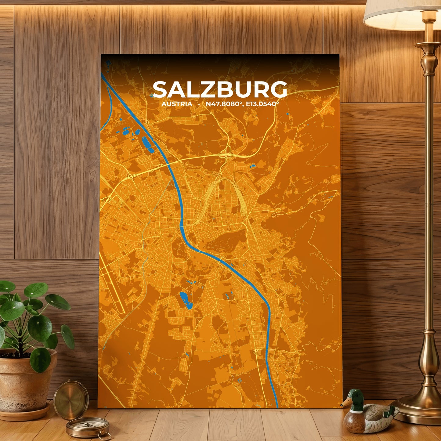 Salzburg Scorch Map Poster