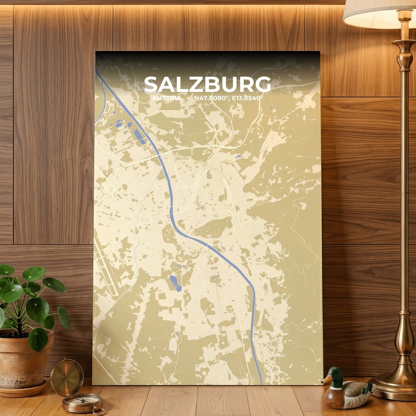 Salzburg Barn Map Poster