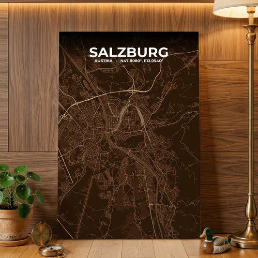 Salzburg Plum Map Poster