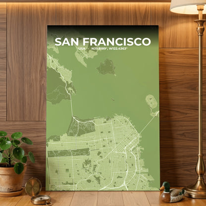 San Francisco Grove Map Poster