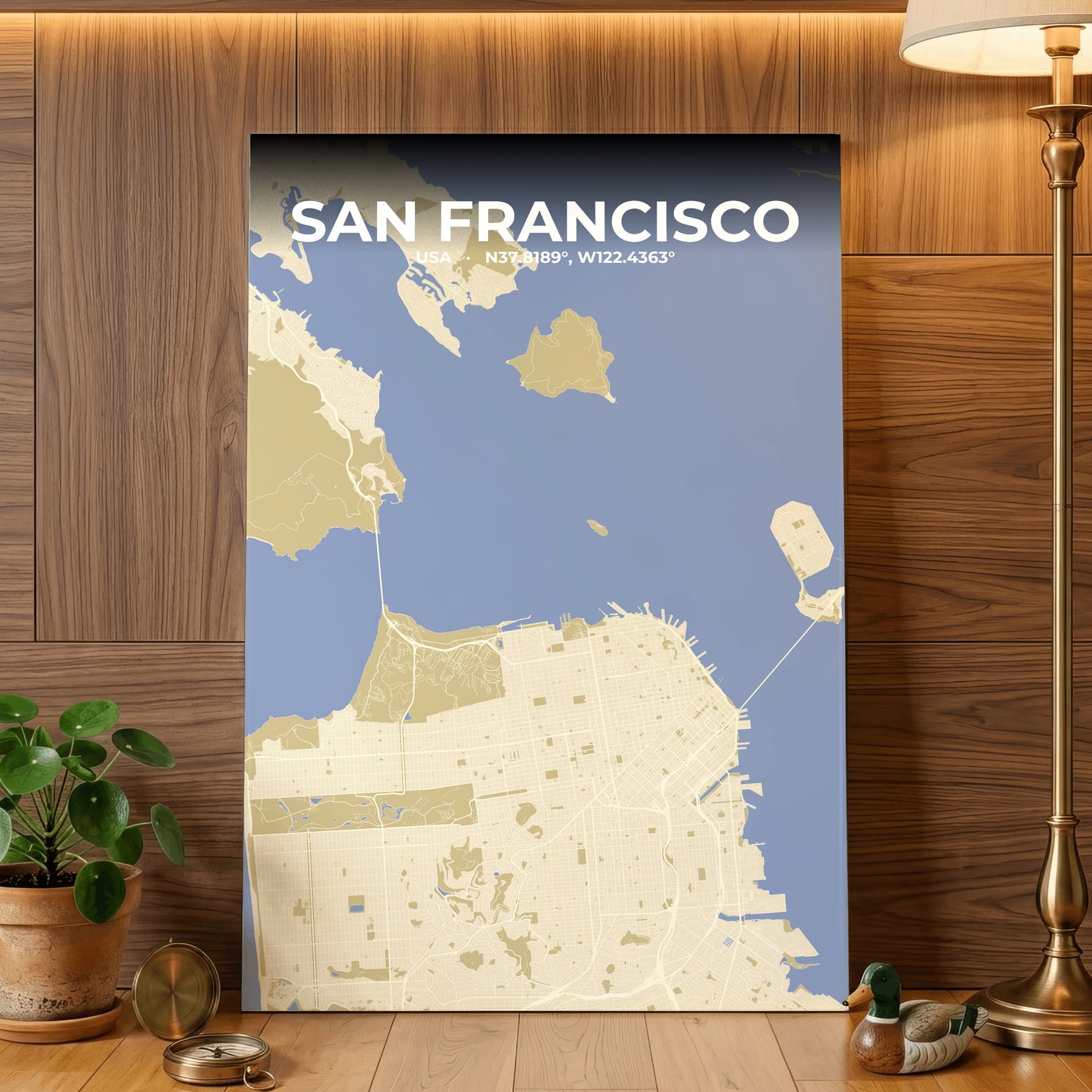 San Francisco Barn Map Poster