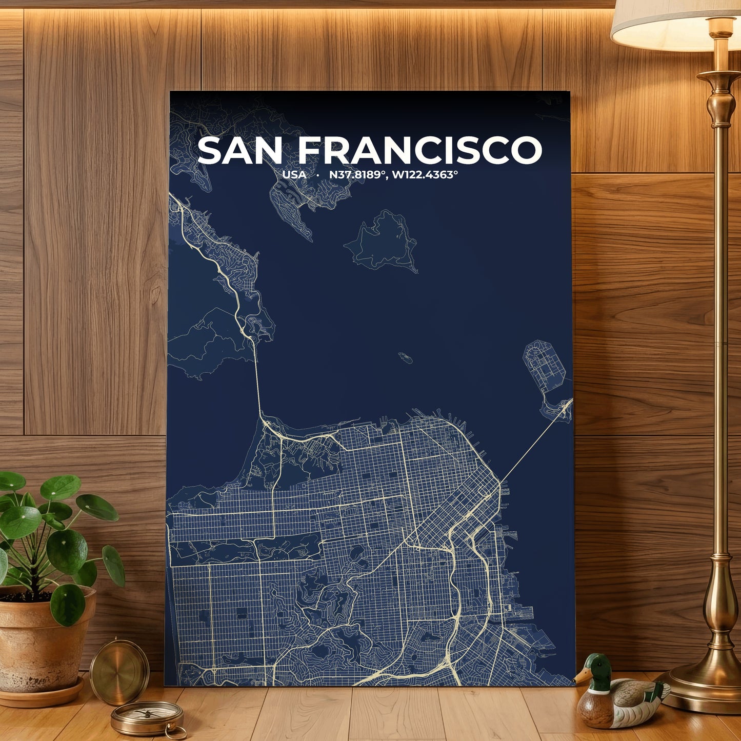 San Francisco Anchor Map Poster