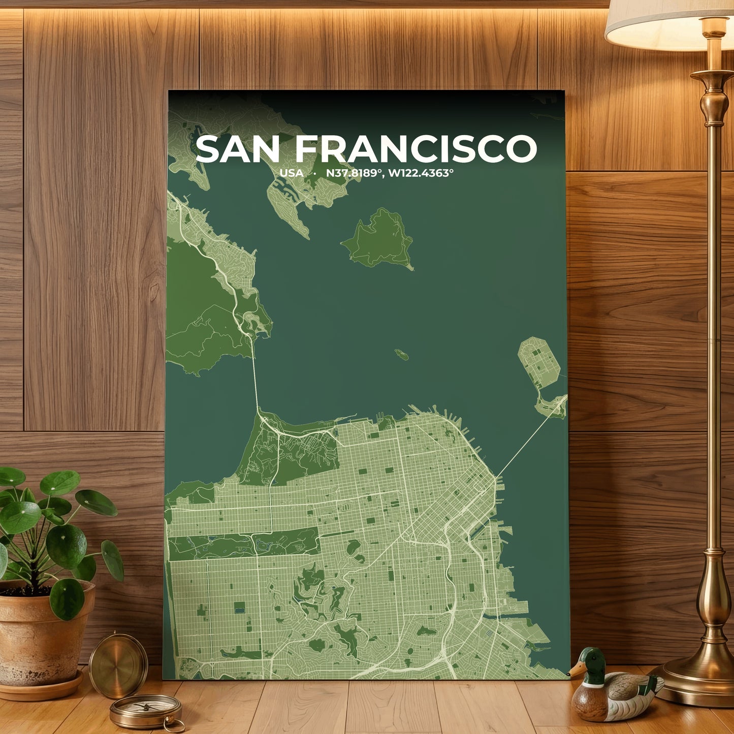 San Francisco Clay Map Poster