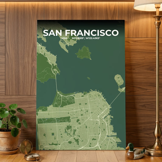 San Francisco Clay Map Poster