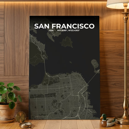 San Francisco Sable Map Poster