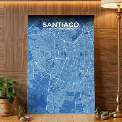 Santiago Candy Map Poster