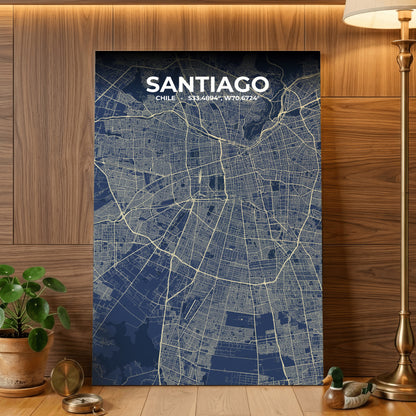 Santiago Anchor Map Poster