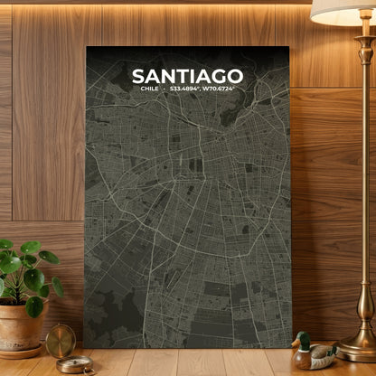 Santiago Sable Map Poster