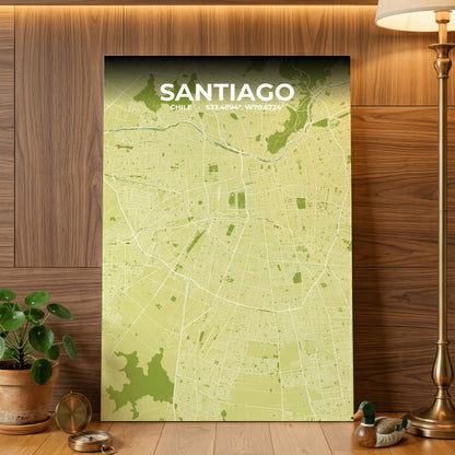Santiago Fern Map Poster