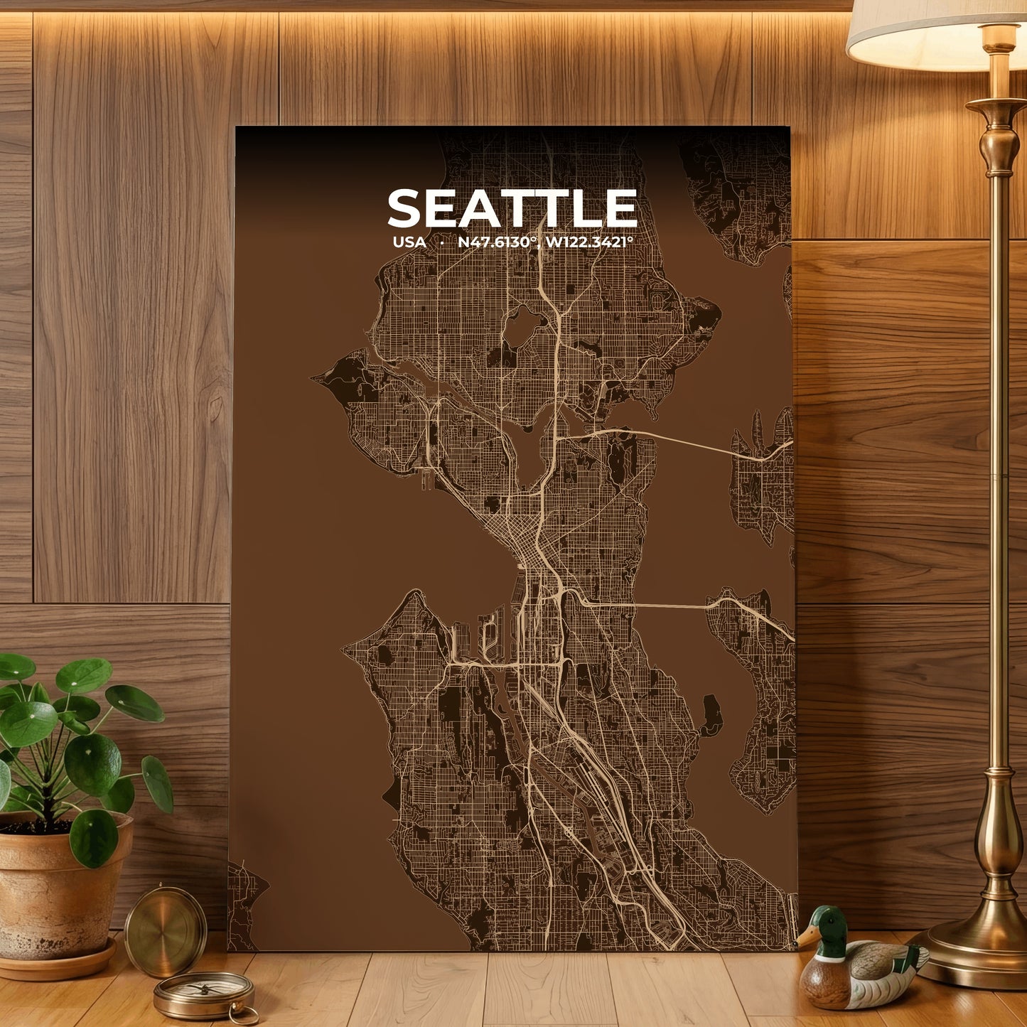 Seattle Plum Map Poster