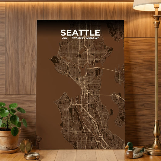 Seattle Plum Map Poster