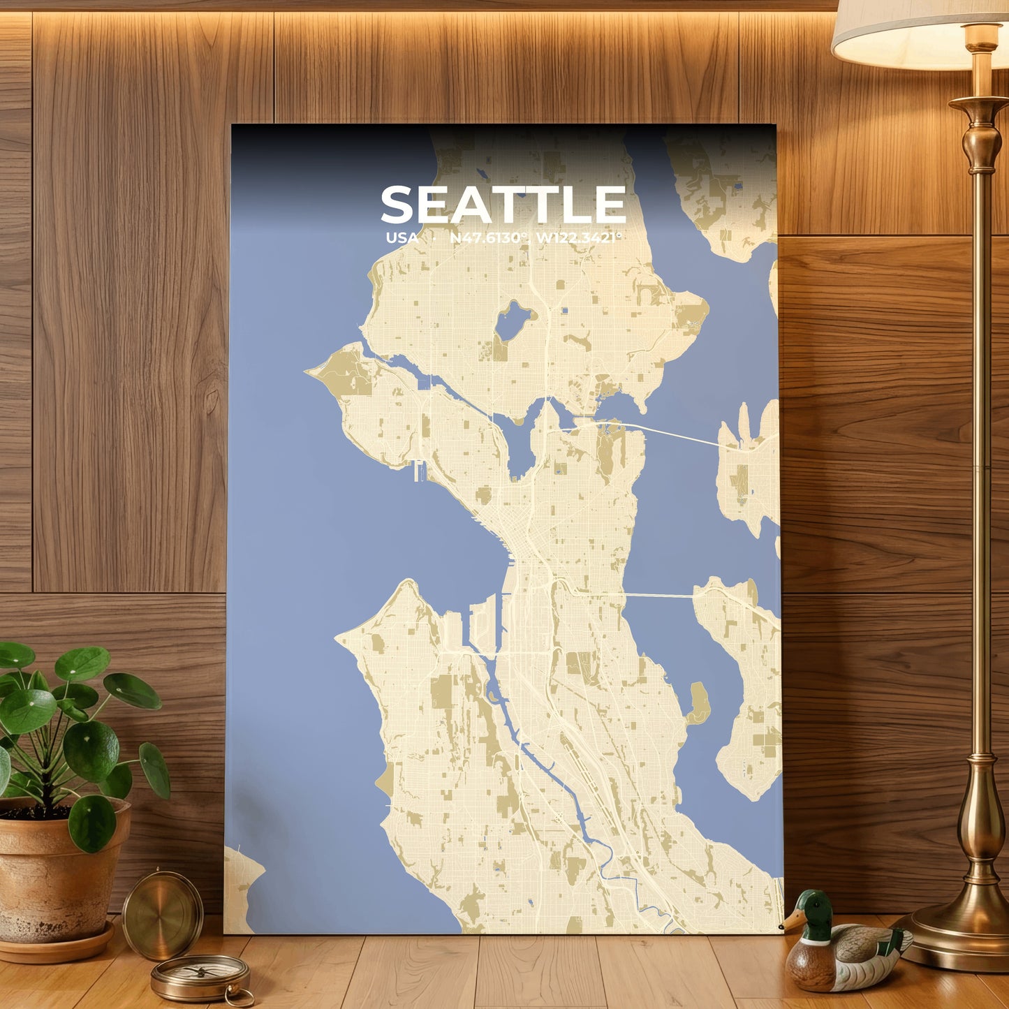 Seattle Barn Map Poster