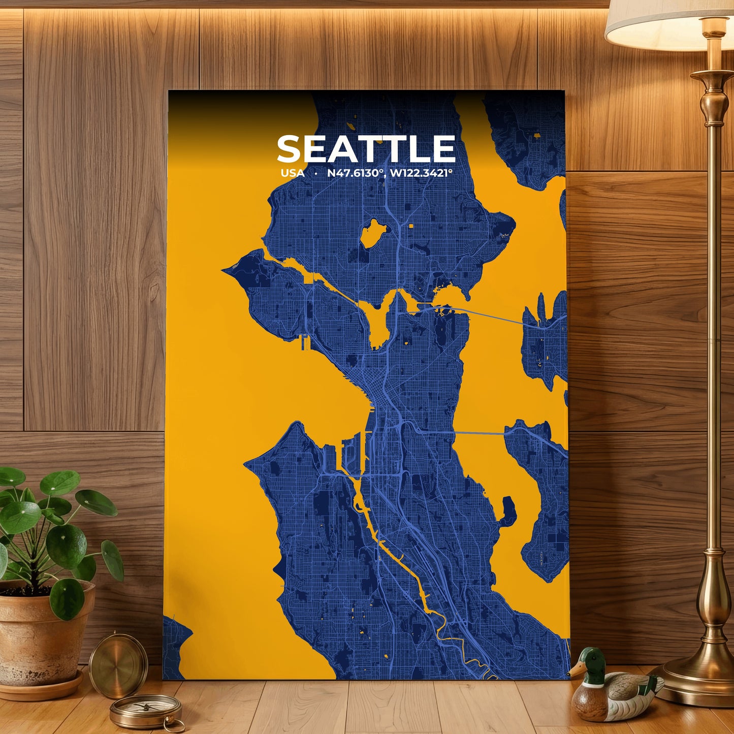 Seattle Ink Map Poster