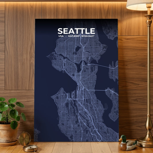 Seattle Tide Map Poster