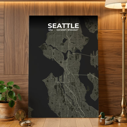 Seattle Sable Map Poster