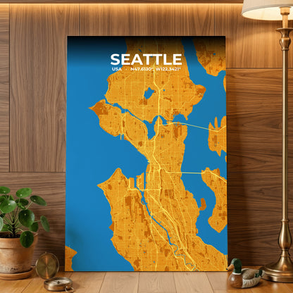 Seattle Scorch Map Poster